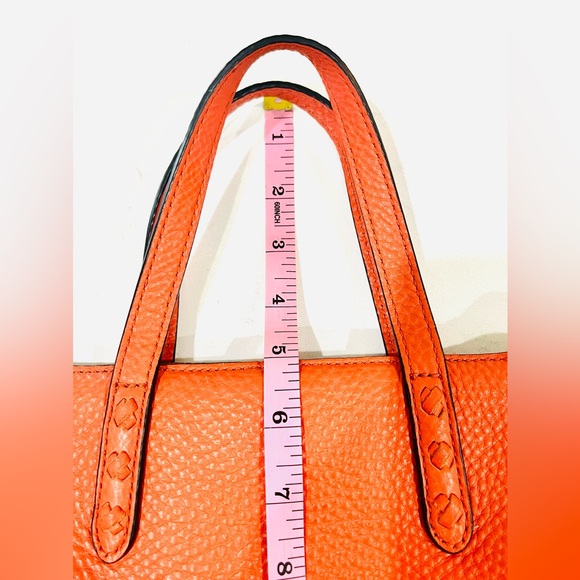 Rebecca Minkoff Mini Unlined Ladies Small Leather Tote Handbag, Mandarin Orange. - Picture 9 of 12